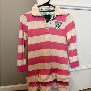 Notre Dame Kids Pink and White Striped Nightgown